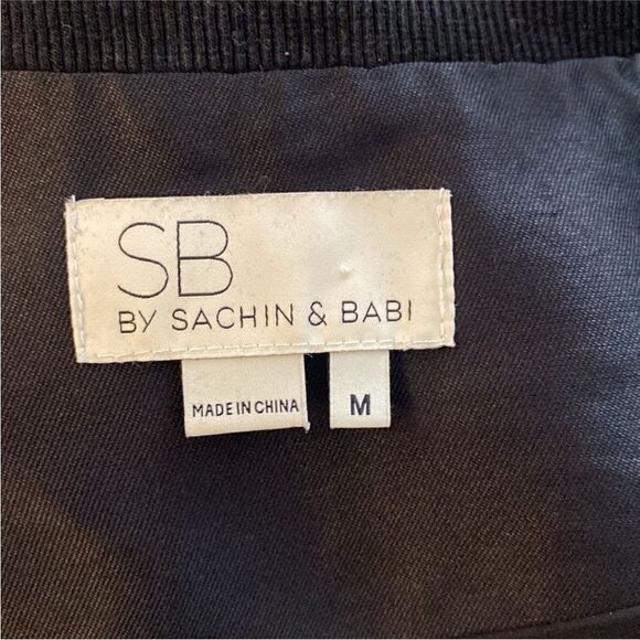 Sachin + Babi Black and Silver Sequin Bomber Jacket - Picture 8 of 9